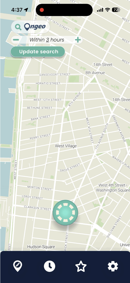 Animated preview of the Ongeo interface